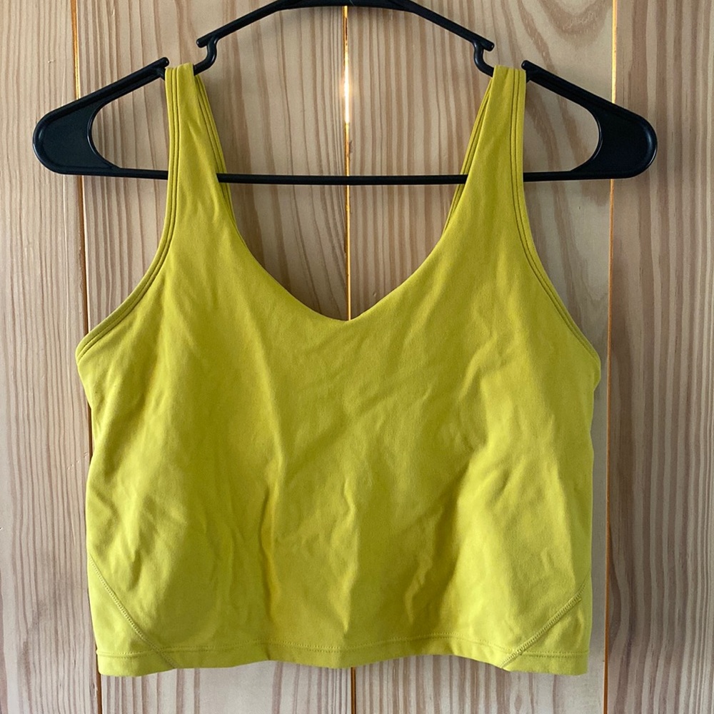 Curves and Combat Boots Yellow Tank Compression bra size Medium